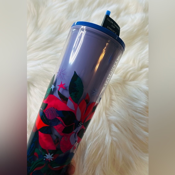 Starbucks Purple Color Change Point-setter Cup Tumbler 24oz NWT 2023 Holiday - Picture 5 of 11